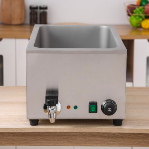 Bain-Marie Pro GN 1/1 20 L 1200 W Edelstahl mit Ablass