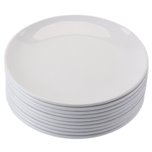 Round Melamine Plate Ø 17.7 cm White - Set of 10
