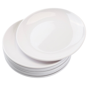 Round Melamine Plate Ø 17.7 cm White - Set of 10