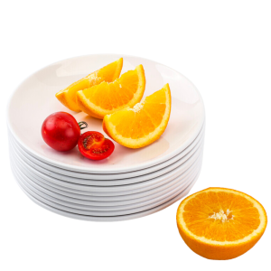 Runder Melaminteller Ø 17,7 cm Weiß - Set von 10