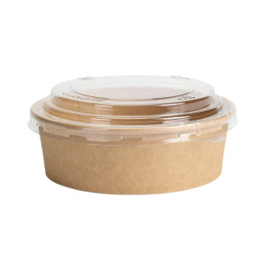 Kraft Salad Bowl 500 ml PET Lid - Pack of 300