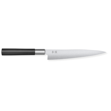 Flexible Sole Fillet Knife Wasabi Black KAI 18 cm - Blade made of polished stainless steel and ergonomic handle