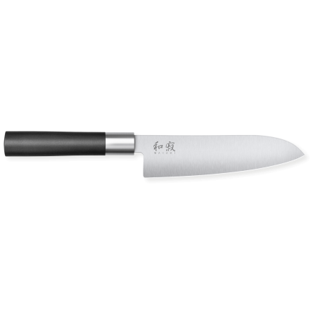 Messer Santoku Kai Wasabi Black 16,5 cm - Präziser und vielseitiger Schnitt