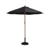 Black Round Parasol Ø 2.5 M - Bolero - Fourniresto