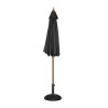 Black Round Parasol Ø 2.5 M - Bolero - Fourniresto