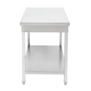 Table Inox avec Etagère - P 600 mm - L 1000 mm - Dynasteel