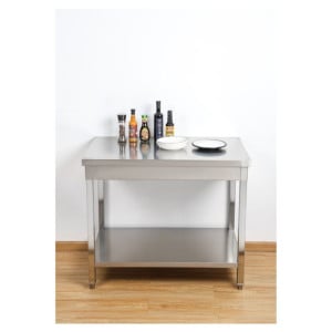 Table Inox avec Etagère - P 600 mm - L 1000 mm - Dynasteel