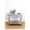 Stainless Steel Table with Shelf - D 600 mm - W 1000 mm - Dynasteel