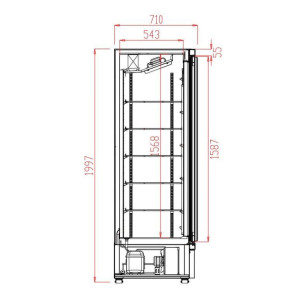 Kühlschrank mit einer Tür Schwarz - 600 L | CombiSteel