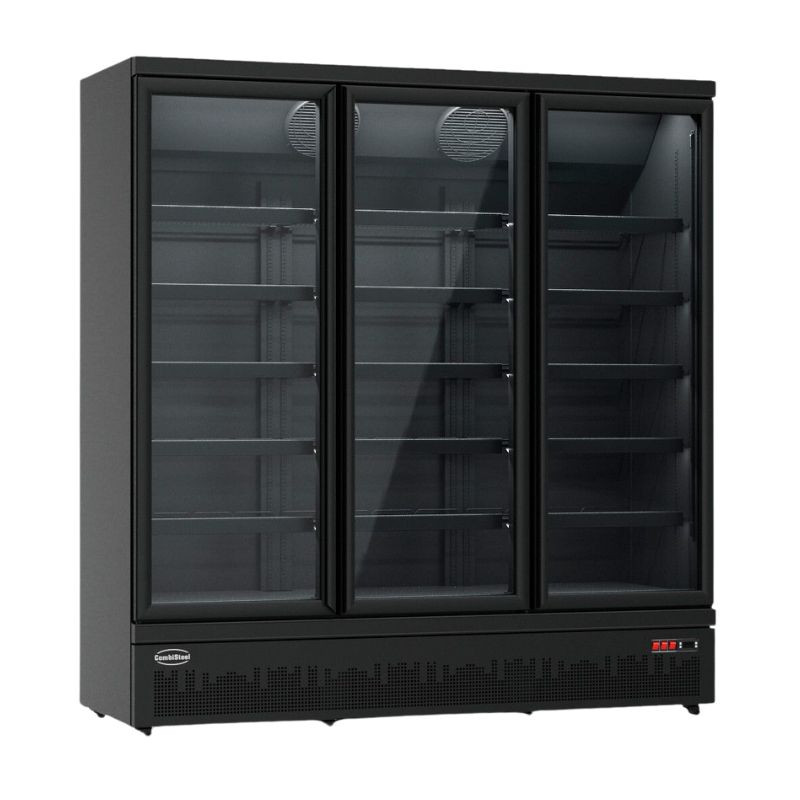 Kühlschrank mit drei Türen Schwarz - 1530 L | CombiSteel