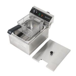 Professionelle Fritteuse 10 L 3000 W Edelstahl — Thermostat