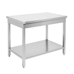 Stainless Steel Table with Shelf - D 700 mm - W 1200 mm - Dynasteel