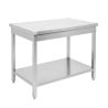 Tisch Edelstahl 1200x700 mm mit Unterregal — Pro CHR