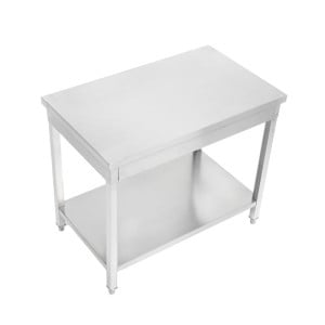 Tisch Edelstahl 1200x700 mm mit Unterregal — Pro CHR