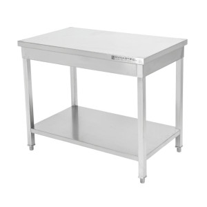 Stainless Steel Table with Shelf - D 700 mm - W 1400 mm - Dynasteel