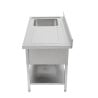 Stainless Steel Sink 1 Bowl 1200x600 mm, Right Drainer, Backsplash