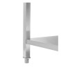 Edelstahltisch 1000x600 mm Rückwand und Unterregal