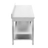 Stainless Steel Table 1000x600 mm Backsplash and Lower Shelf
