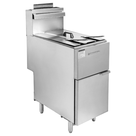 Gasfritteuse 23 L - Umschaltbar | Dynasteel - Einfache Wanne, Brenner, Propangas, Stadtgas | Gastronomie, Lieferung kostenlos