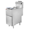 Gasfritteuse 23 L - Umschaltbar | Dynasteel - Einfache Wanne, Brenner, Propangas, Stadtgas | Gastronomie, Lieferung kostenlos