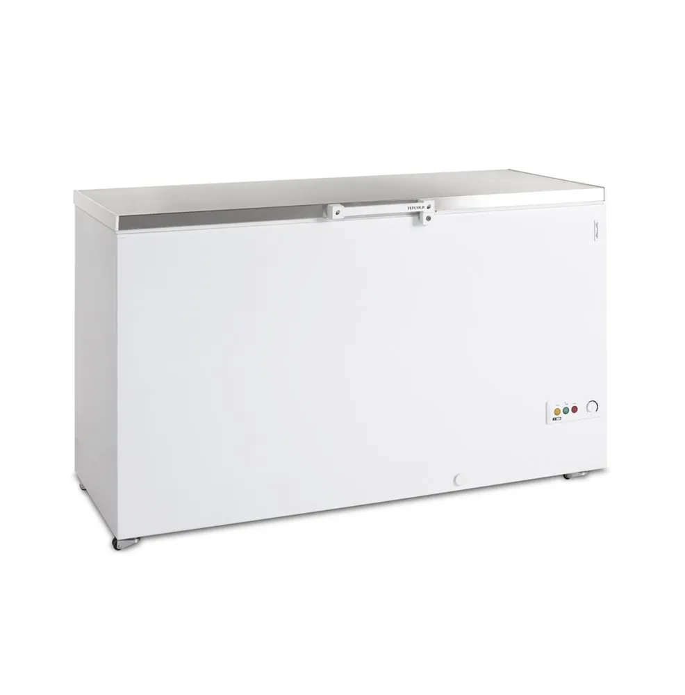 Gefriertruhe mit Edelstahldeckel - 454 L
