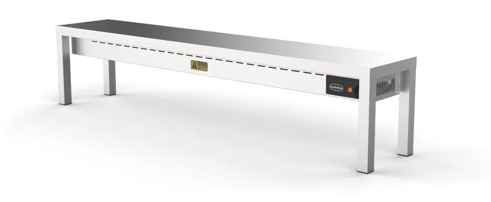 Keramik-Wärmetischregal - 1 Ebene - L 2000 x T 300 mm