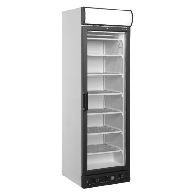Gefrierschrank Vitrine Öffnung links Glastür - Schwarz - 270 L