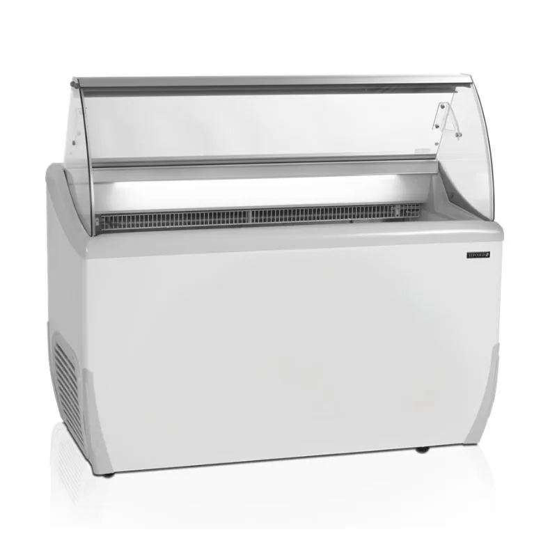 Offener Eis-Gefrierschrank mit Glas-Atemschutz - 264 L