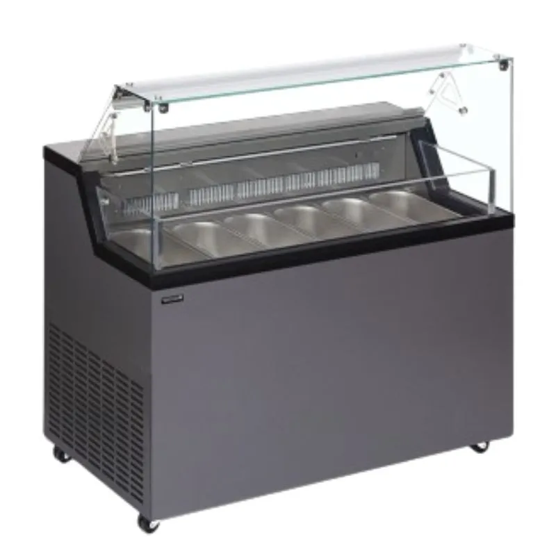 Eisvitrine mit Servicedeckel - 6 x 5 L