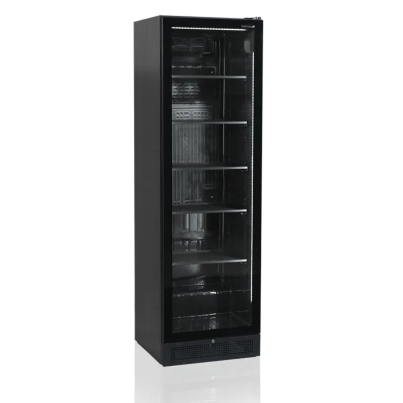 Schwarzer Kühlschrank - Glastür - 347 L