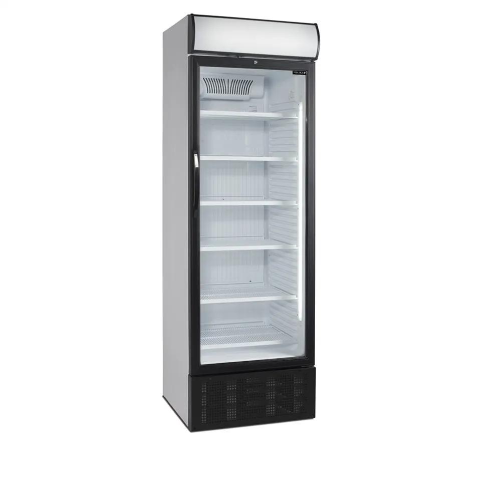 Getränkekühlschrank mit Glastür Weiß - 374 L