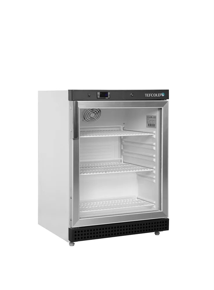 Glas-Positivkühlschrank - Weiß - 119 L