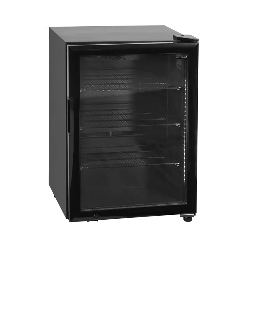 Kaviar-Kühler - Schwarz - Glastür - 81 L