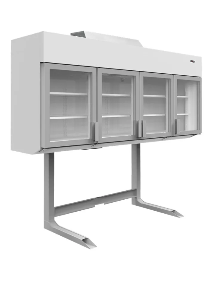 Weißer Supermarkt-Wandtiefkühlschrank - 4 Türen - 650 L