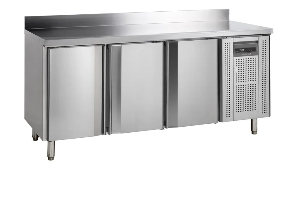 Tiefkühltisch mit Aufkantung - 3 Türen - GN 1/1