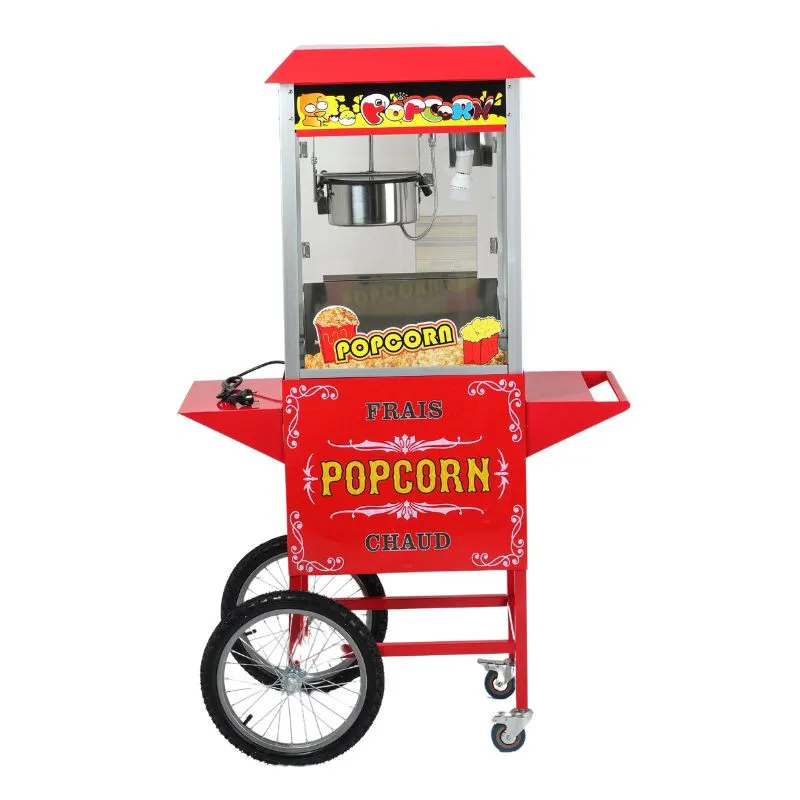Professionelle Popcornmaschine mit Wagen