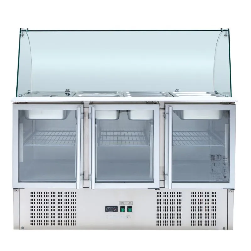 Gekühlt Saladette 4 GN 1/1 – 3 Glastüren