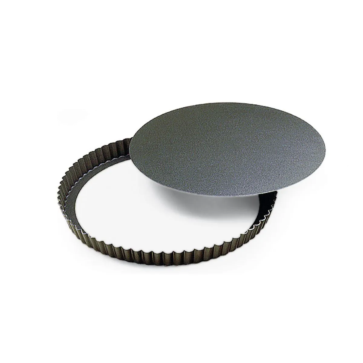 Runde, gewellte, hohe, antihaftbeschichtete Tortenform mit herausnehmbarem Boden - ⌀ 220 mm