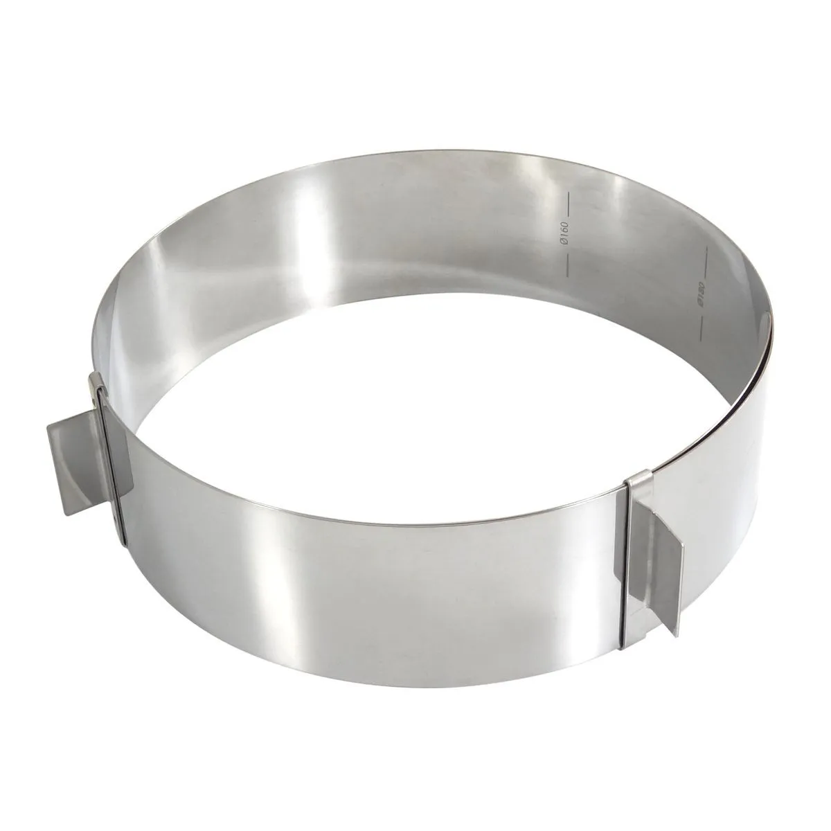 Einstellbarer Edelstahlring von ⌀ 160 bis 280 mm