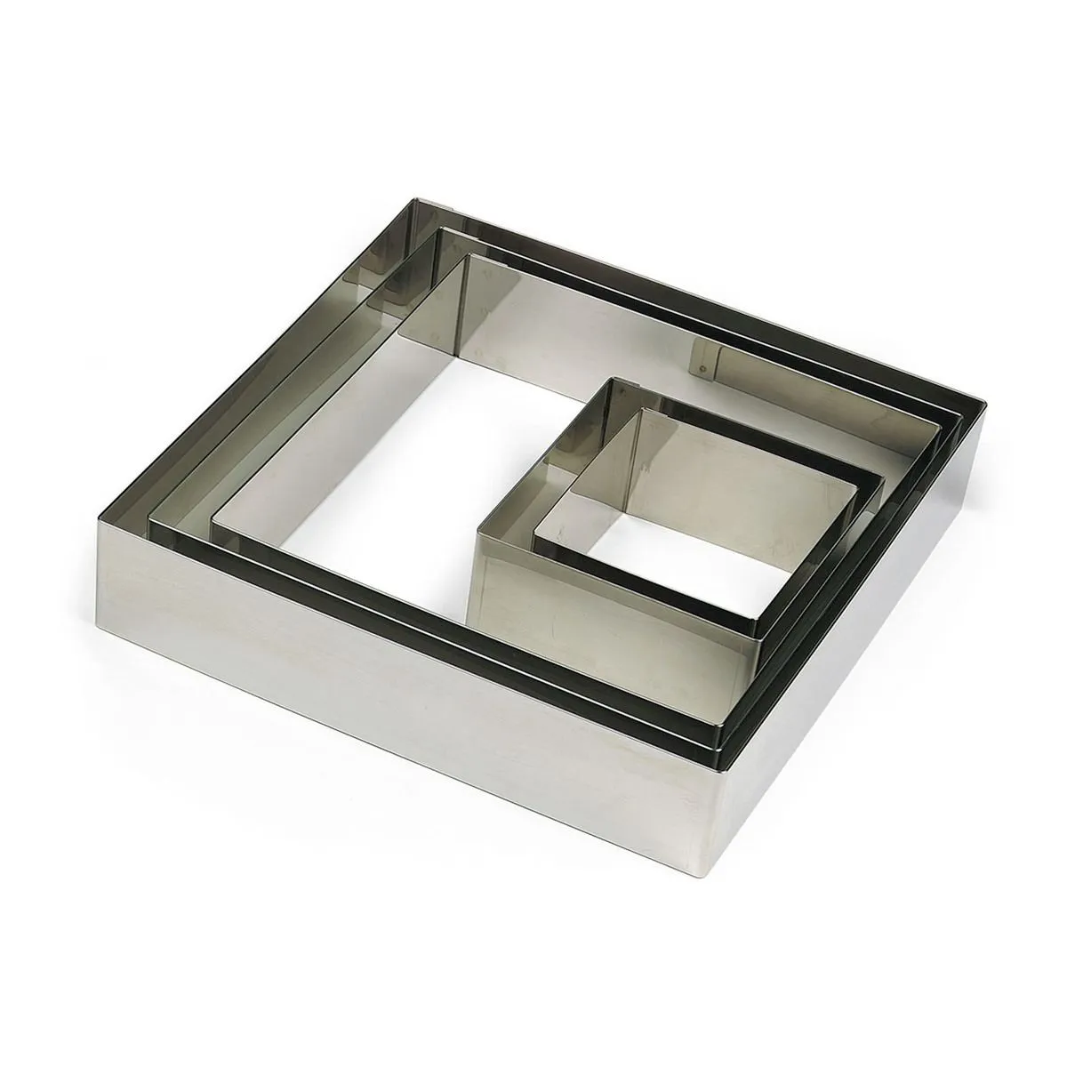 Quadrat aus Edelstahl - 220 x 220 mm