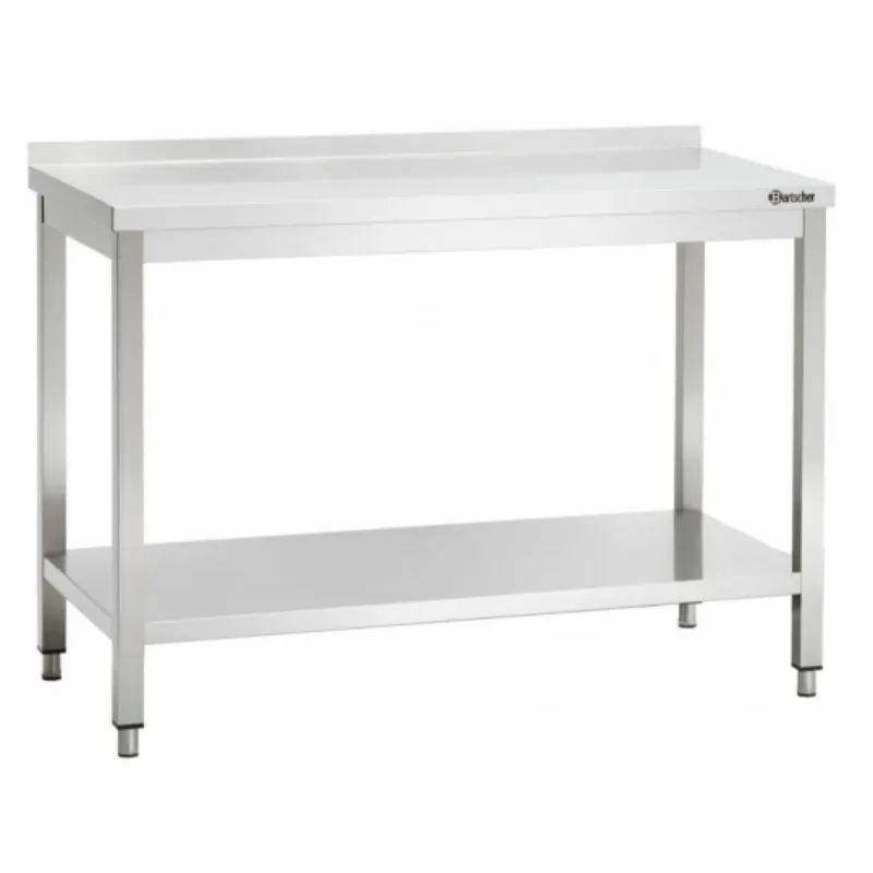 Edelstahltisch mit Aufkantung - L 1100 x T 600 mm