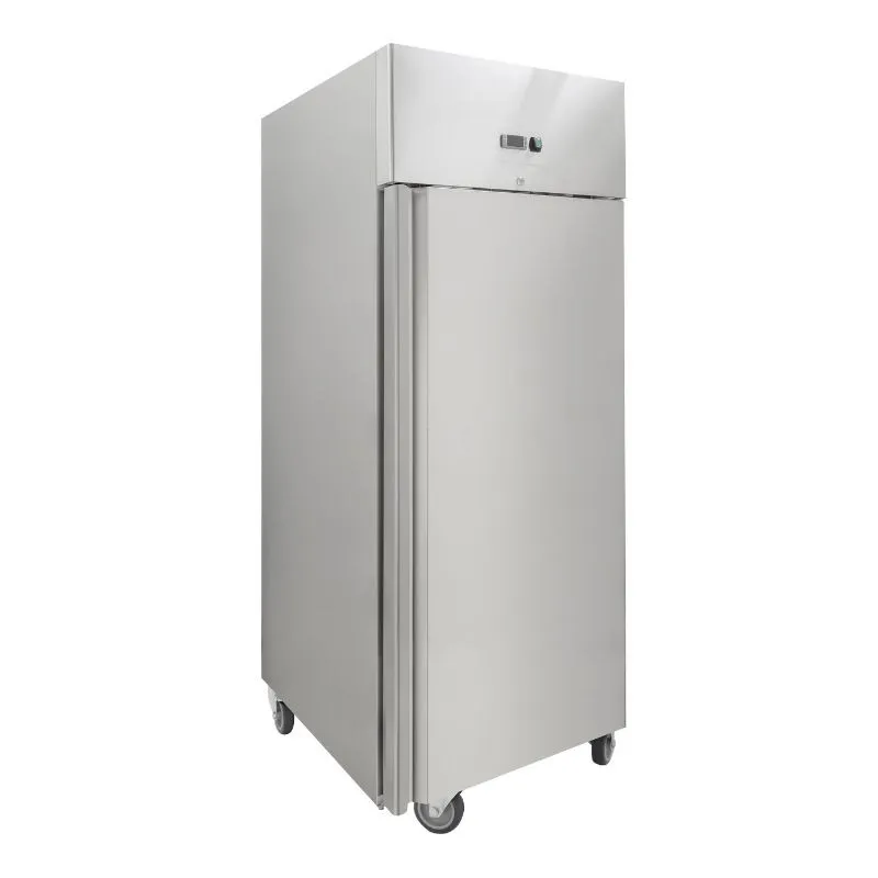 Positive Kühlschrank 650 L Edelstahl GN 2/1, Umluftkühlung -2/+8°C, 1 Volltür, 3 Ebenen