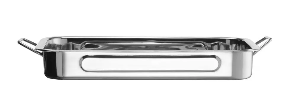 Backblech aus Edelstahl - 38,5 x 27,5 x 6 cm