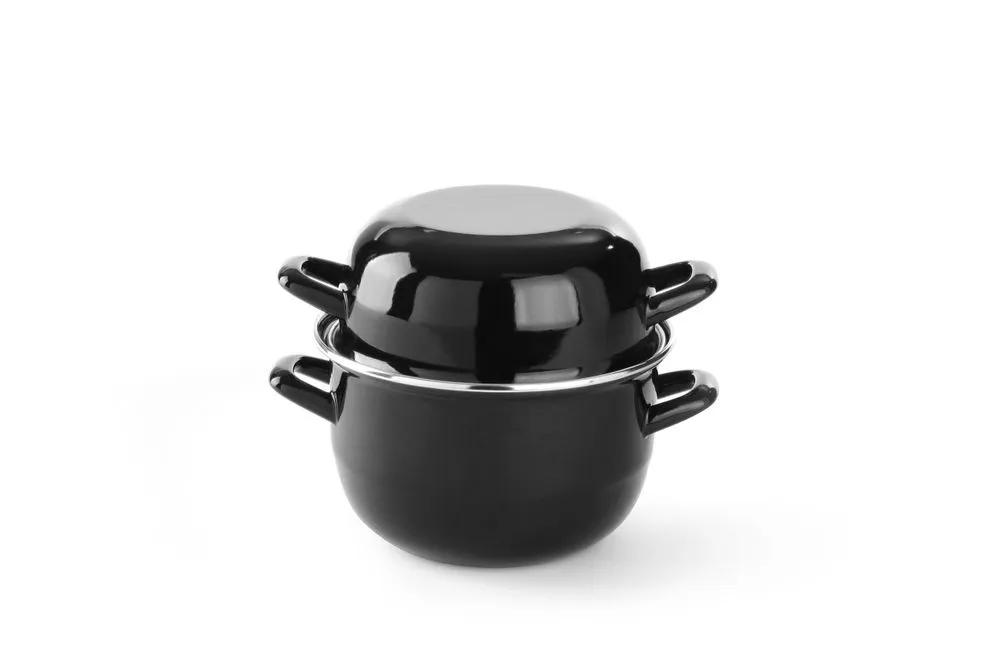 Emailierte Muscheltopf mit Deckel - 2,3 L