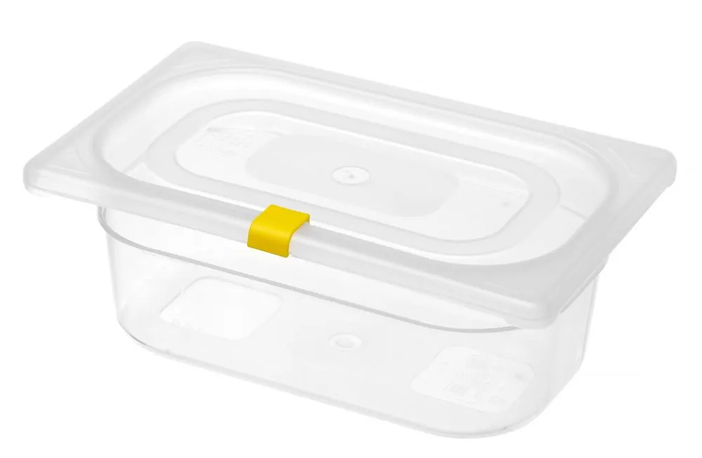 Gelbe Deckelclips für Aufbewahrungsboxen - Set mit 12 Stück