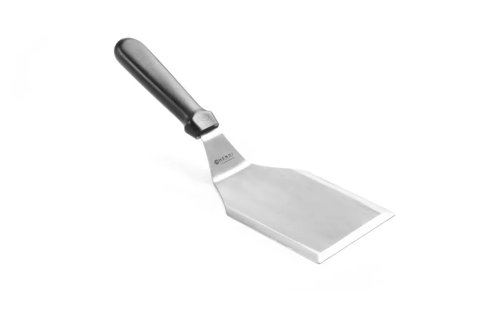 Hamburgerwender aus Edelstahl mit gebogenem Griff aus PP - 17,4 cm