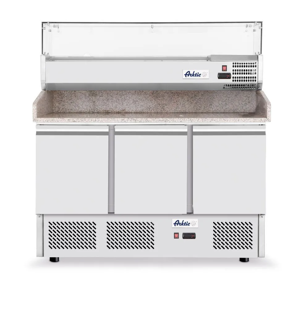 Kühlvorbereitungstheke für Pizzen oder Salate - 380 L + 40 L