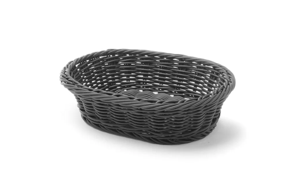 Brotkorb Oval Schwarz - 250 x 190 mm