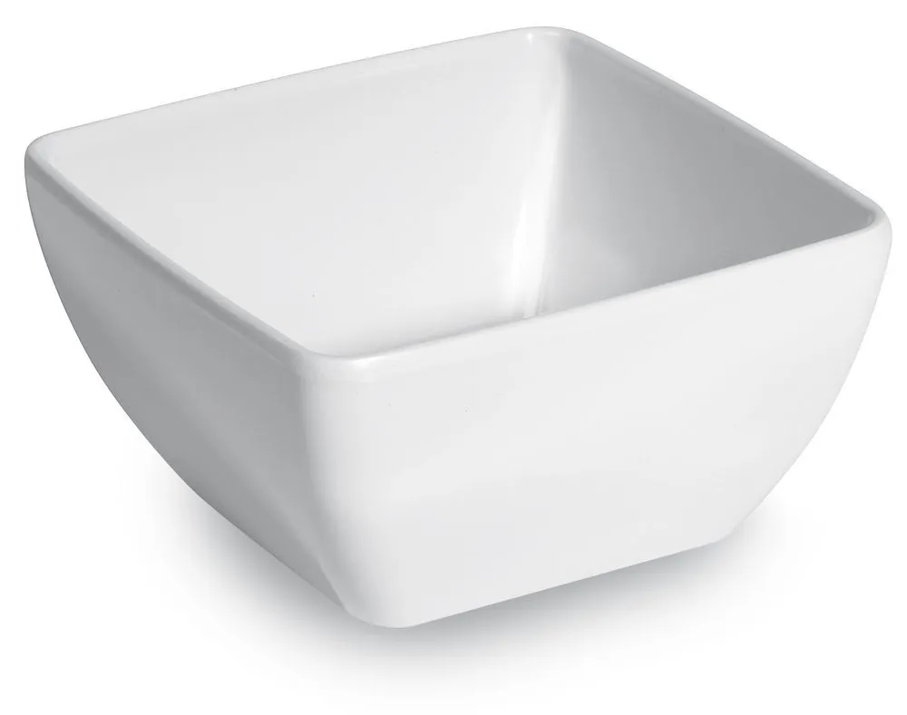 Weißer quadratischer Salatschüssel - 190 x 190 mm