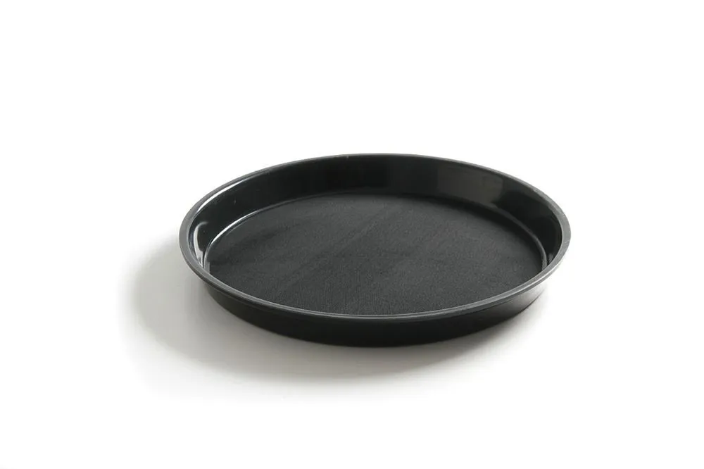 Runder Servierteller mit hohem Rand aus Polypropylen - Schwarz - Durchmesser 360 mm